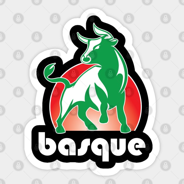 Aatxe - The Basque Bull - Basque design Basque Pride graphic Sticker by Vector Deluxe